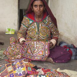 Master embroiderer Puriben of SEWA helped start a village-based embroidery company that has drawn families out of poverty.